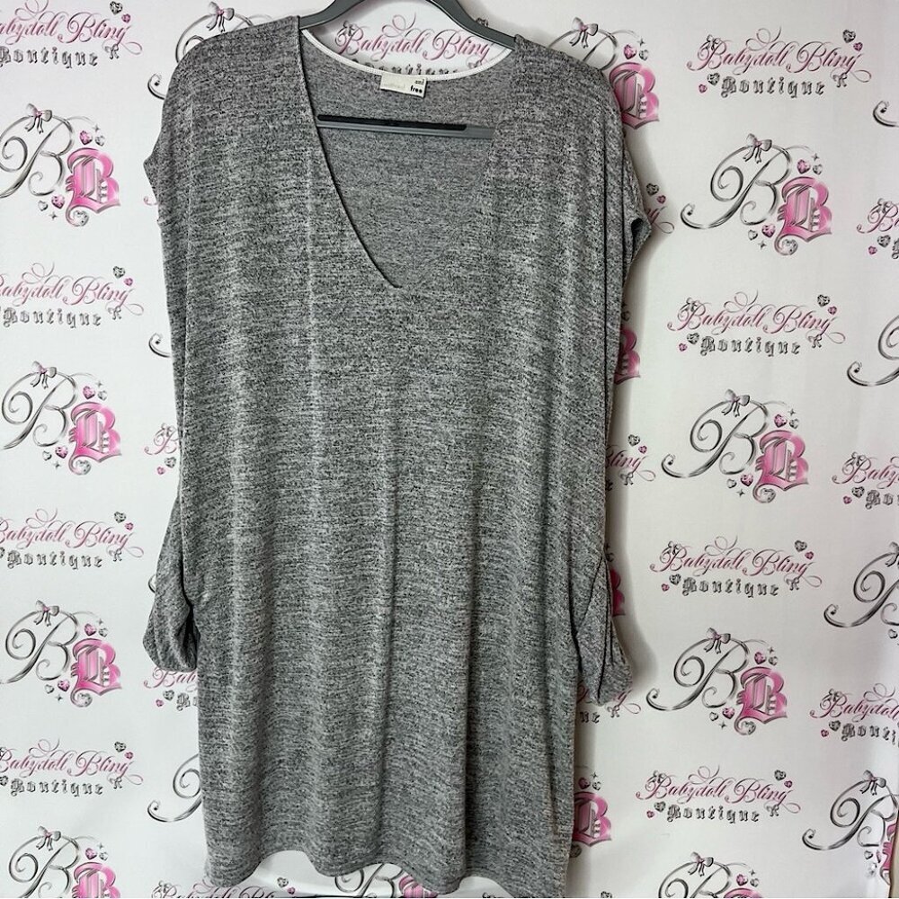 Wilfred free dress Gray pockets stretchy flowy oversized long Top aritzia